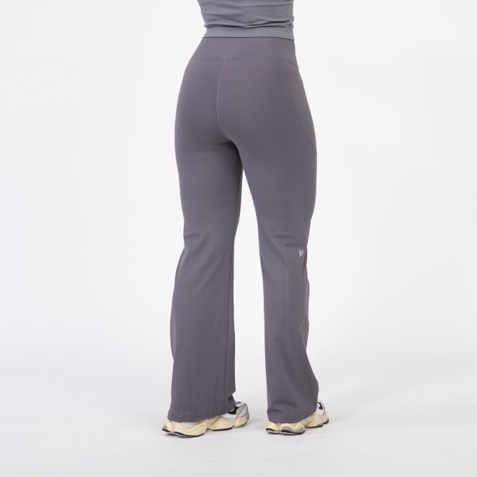 Calça Flare Soft com Bolso - Cinza Névoa