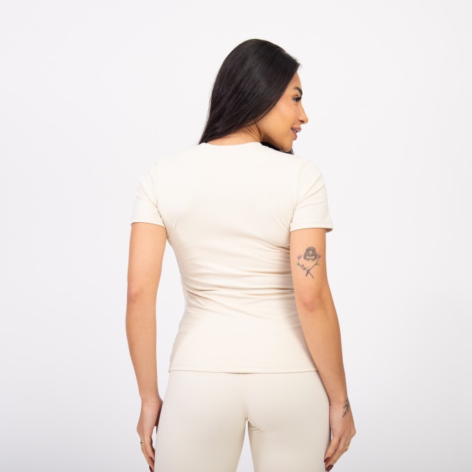 Blusa Baby Look Comfort - Creme Suave