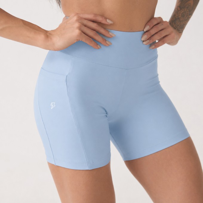 Short Bolso Unilateral - Azul Névoa