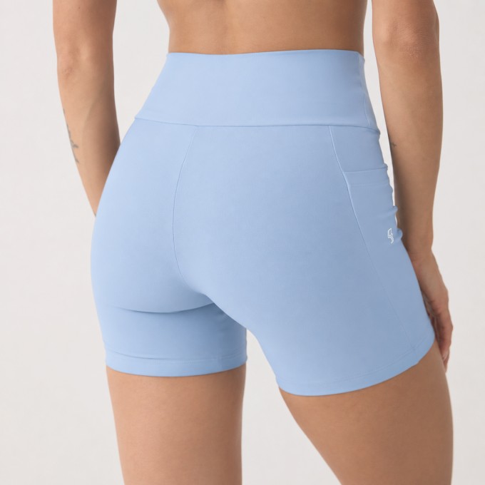 Short Bolso Unilateral - Azul Névoa