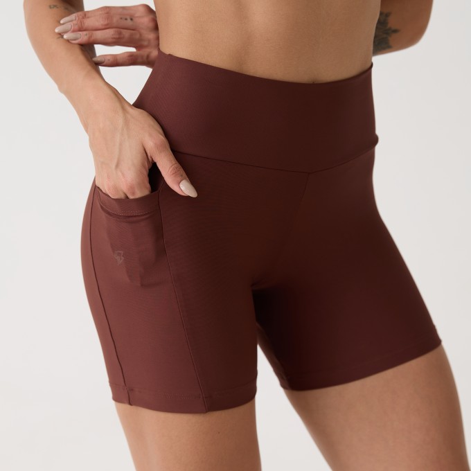 Short Bolso Unilateral - Café