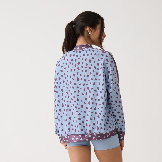 Jaqueta Bomber Estampada - Polka Dot