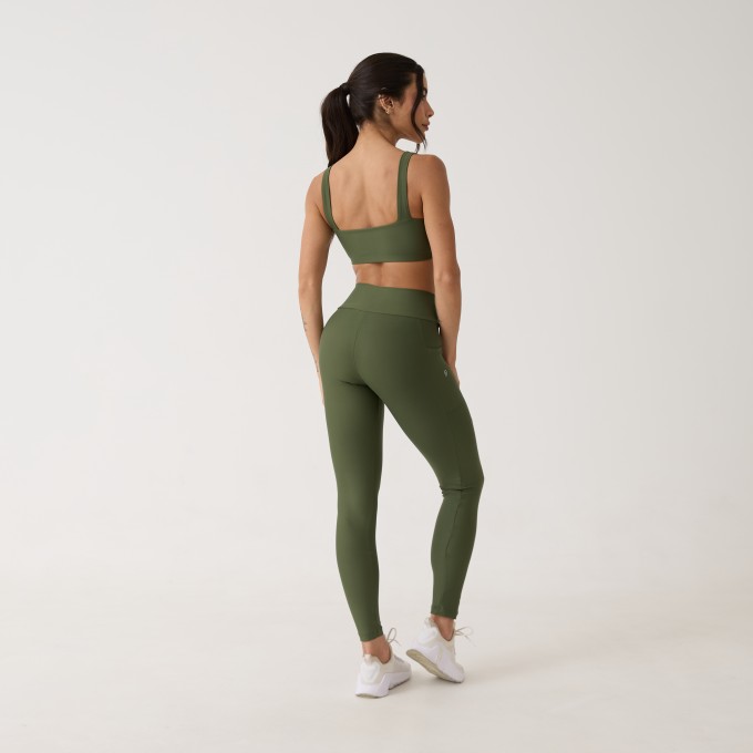 Legging Bolso Unilateral - Verde Oliva