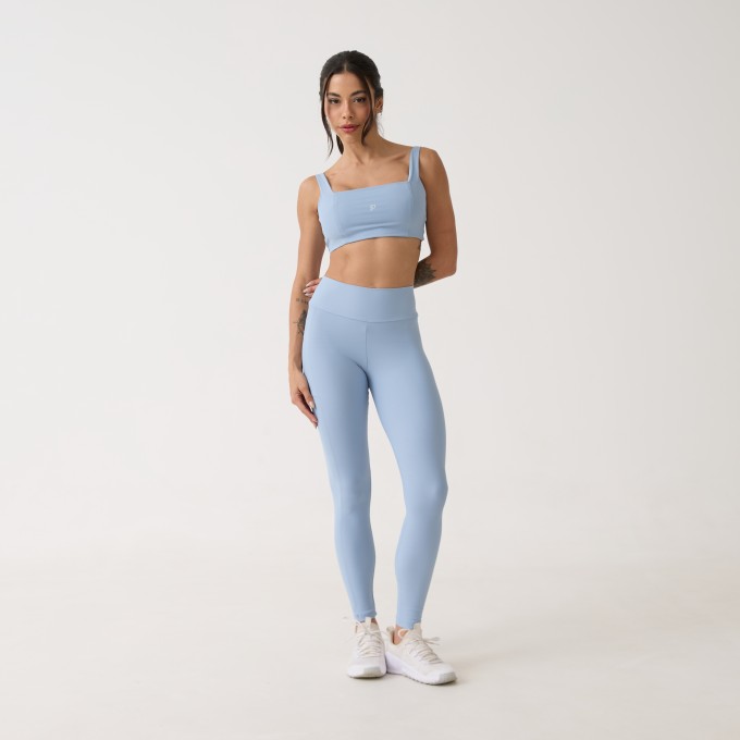 Legging Bolso Unilateral - Azul Névoa