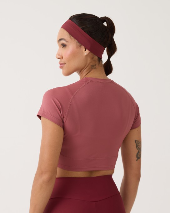Cropped Raglan Anatômico - Romã Dark