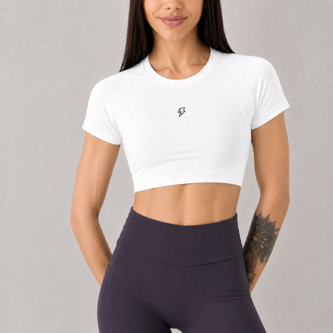Cropped Raglan Anatômico - Branco