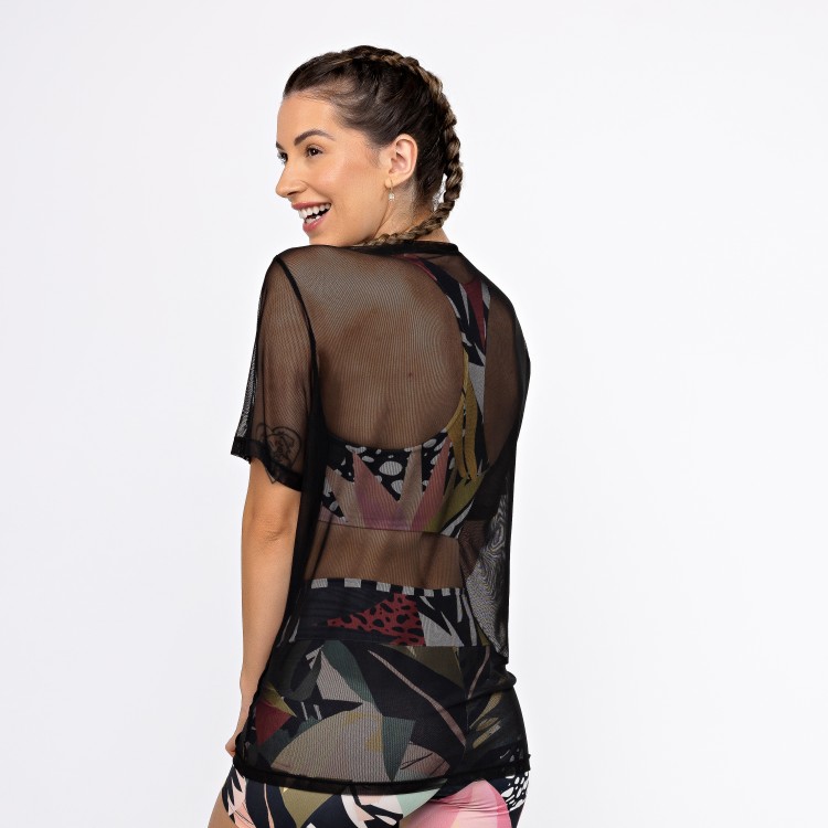 Camisão de Tule - Preto