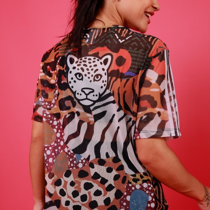 Camisão de Tule Estampado - Feras