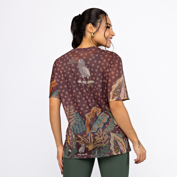 Camisão de Tule Estampado - Choco Forest