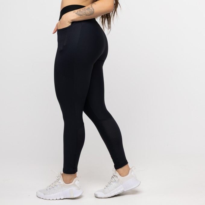 Legging com Bolso e Cós de Elástico - Preto