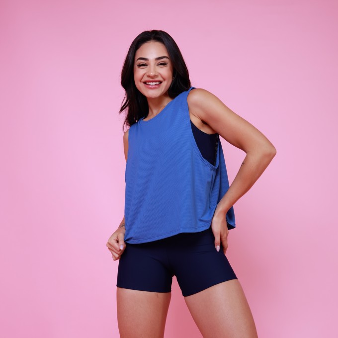 Regata Cropped - Azul Seco