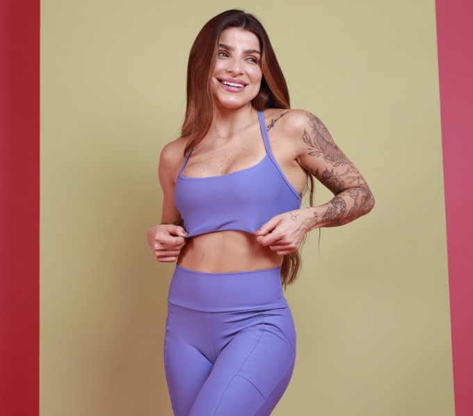 Top Alcinha Costas Vazada - Azul Carbono