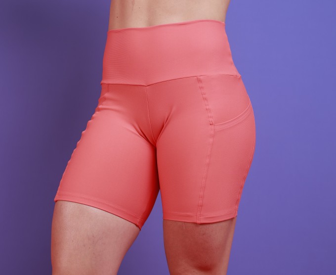 Bermuda Com Bolso - coral
