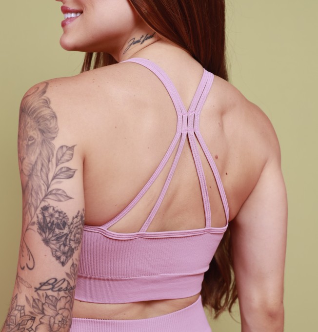 Top Nadador Alças Seamless - Rosa Cárdio