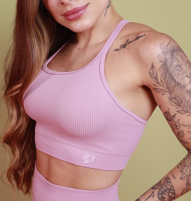 Top Nadador Alças Seamless - Rosa Cárdio