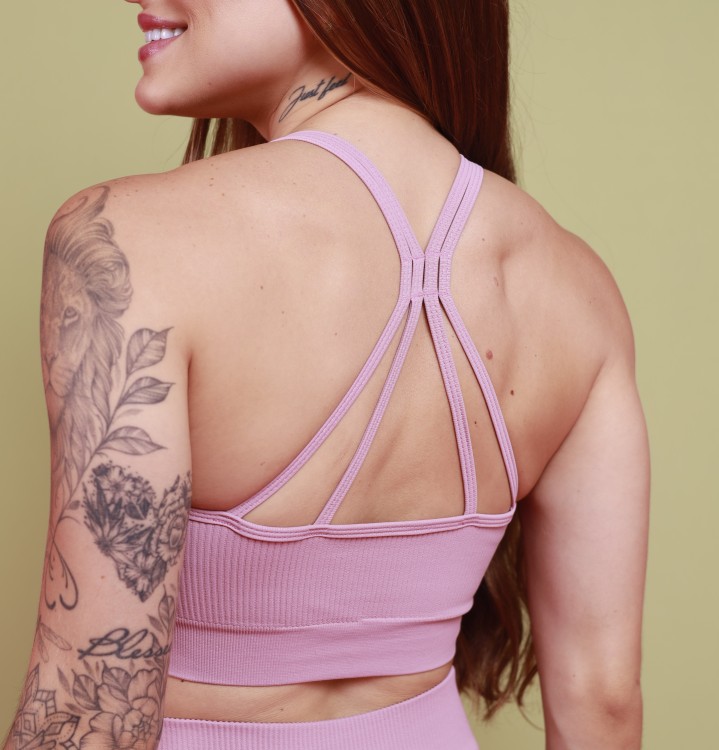 Top Nadador Alças Seamless - Rosa Cárdio