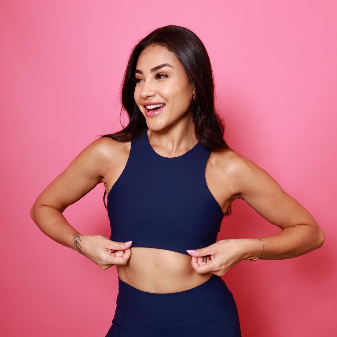 Top Cropped Move - Azul Marinho