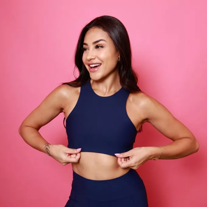 Top Cropped Move - Azul Marinho