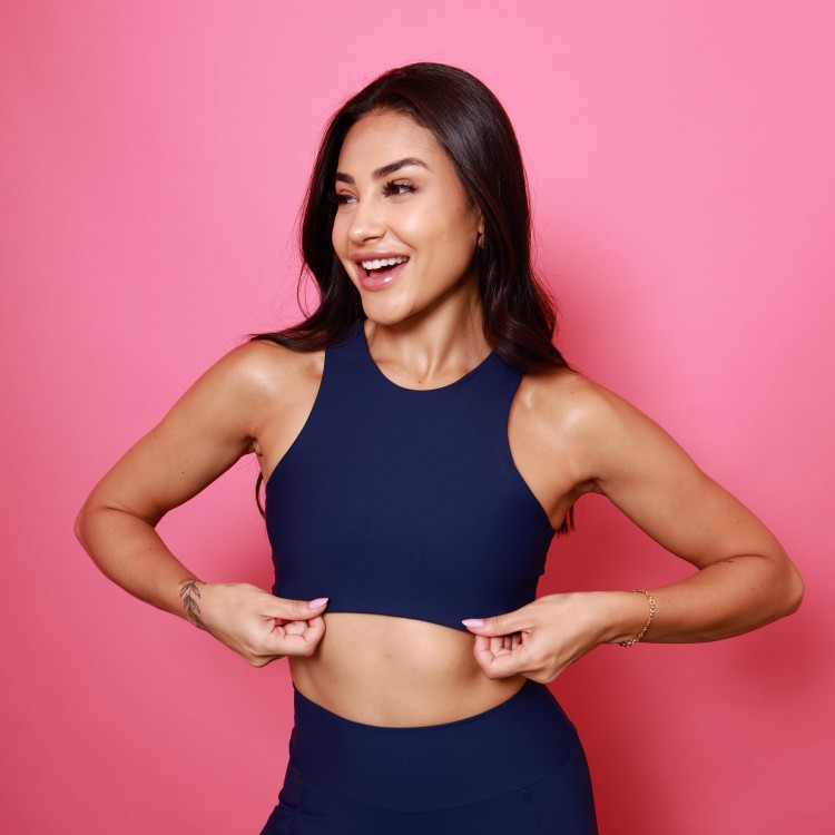 Top Cropped Move - Azul Marinho