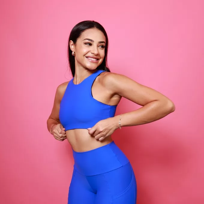 Top Cropped Move - Azul Royal