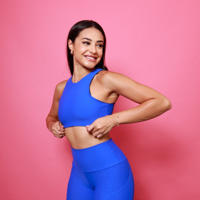 Top Cropped Move - Azul Royal