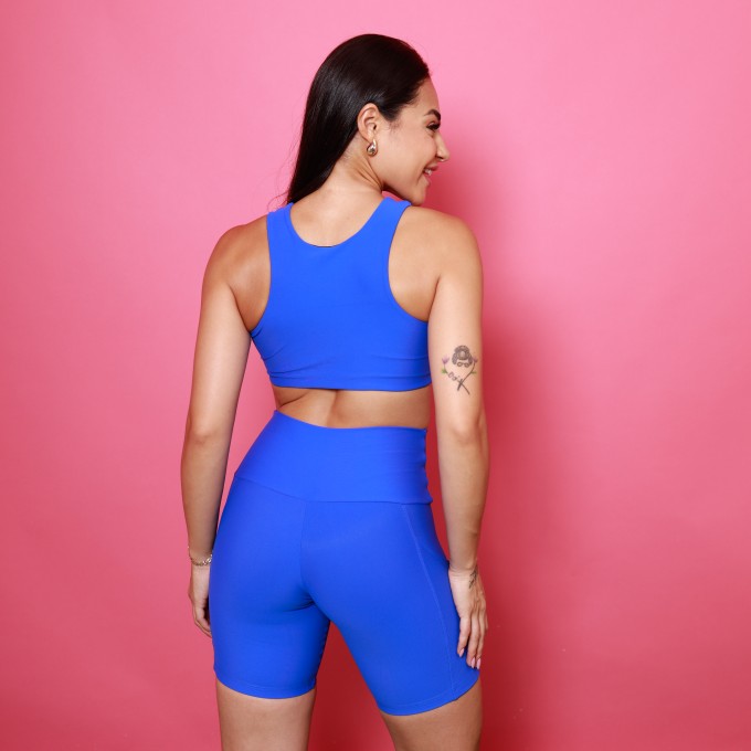 Top Cropped Move - Azul Royal