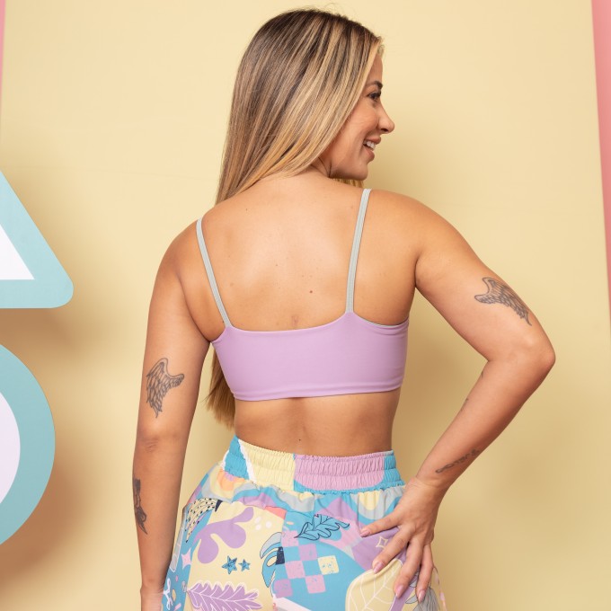 Top Reto Tricolor Estampado  - Rainbow Party