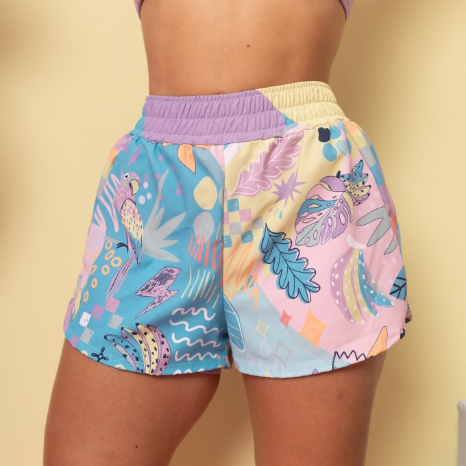 Short Duplo High Tech Estampado  - Rainbow Party