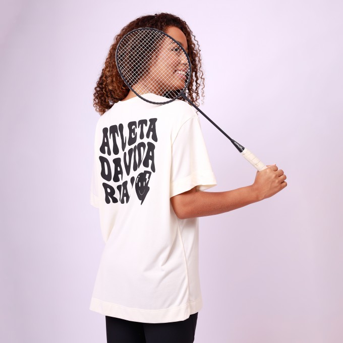 T-shirt Oversized Sport Atleta - Preto