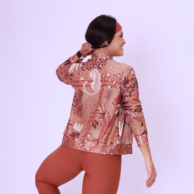 Jaqueta Básica Estampada - Onças Wild