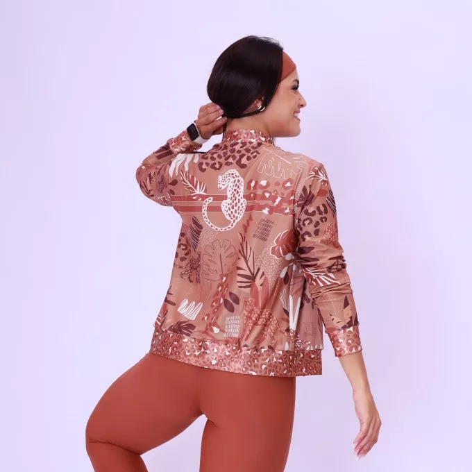 Jaqueta Básica Estampada - Onças Wild