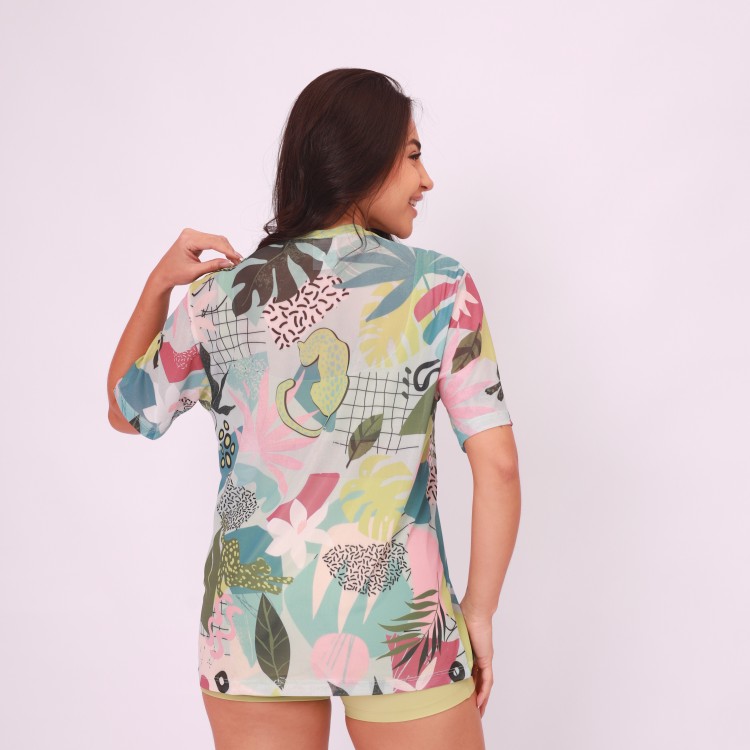 Camisão de Tule Estampado - Organic