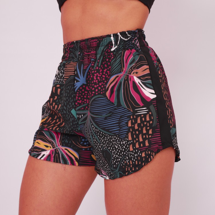 Short Hi Tech Estampado Recorte Lateral - Inverno Tropical