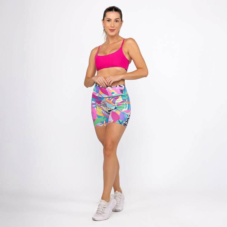 Conjunto Top Alcinha Dupla Face & Short Alongado - Patch Tropic