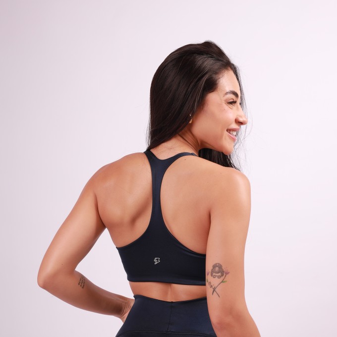Top Nadador Sculpt Shine - Marinho Intenso
