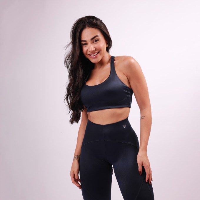 Top Nadador Sculpt Shine - Marinho Intenso