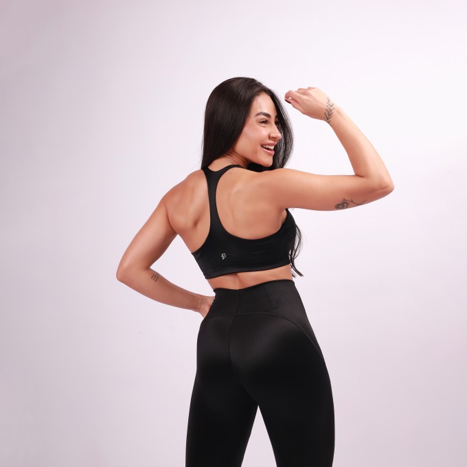Top Nadador Sculpt Shine - Preto