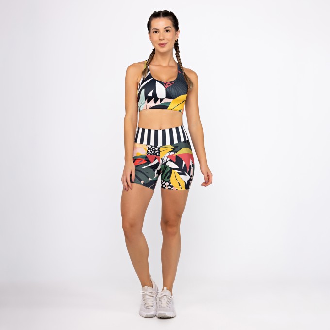 Conjunto Top Nadador Dupla Face & Short Alongado - Picasso