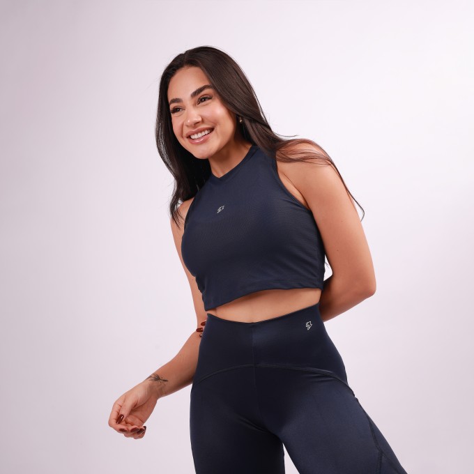 Cropped Nadador Skin - Marinho Intenso