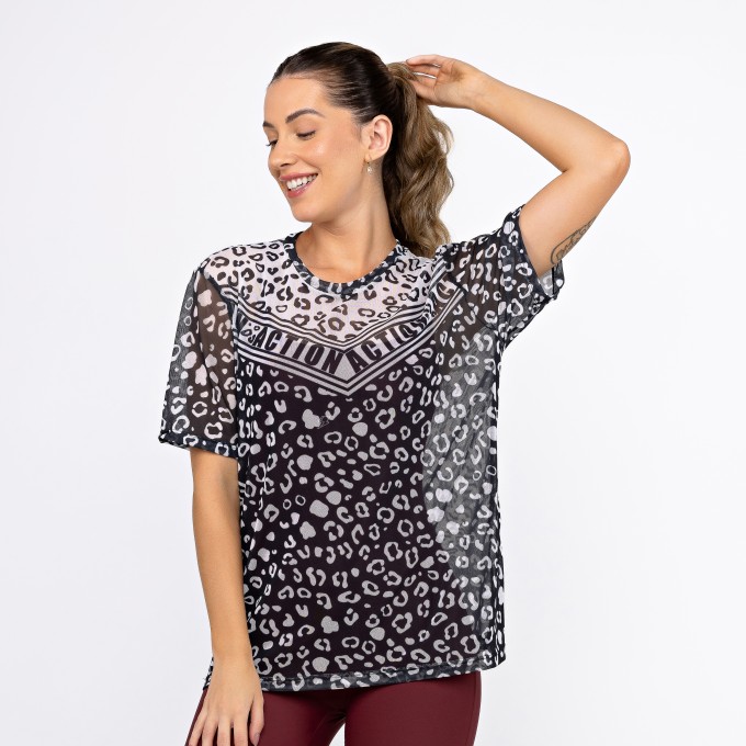 Camisão de Tule Estampado - Panther Action
