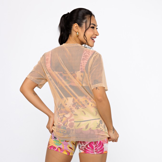 Camisão de Tule - Caramelo Claro