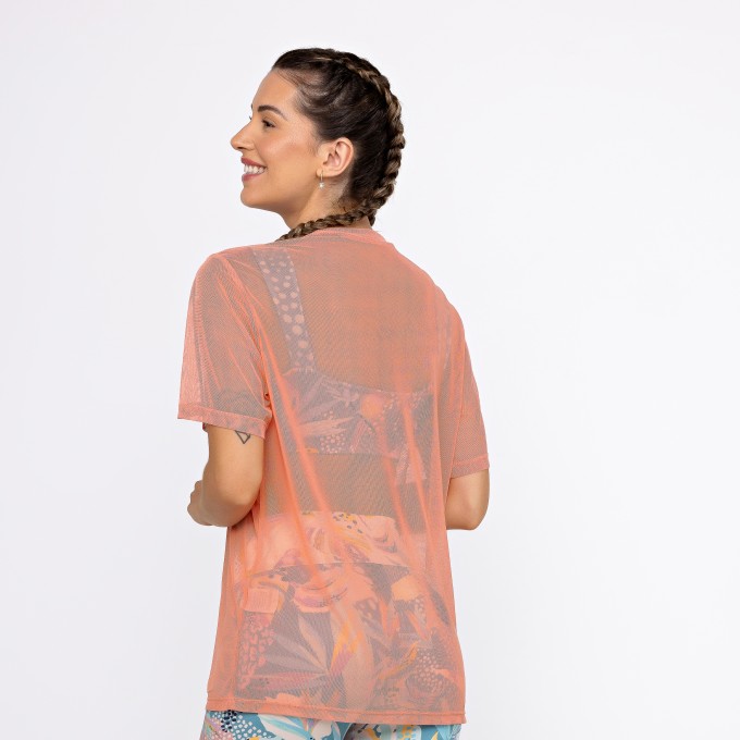 Camisão de Tule - Salmão