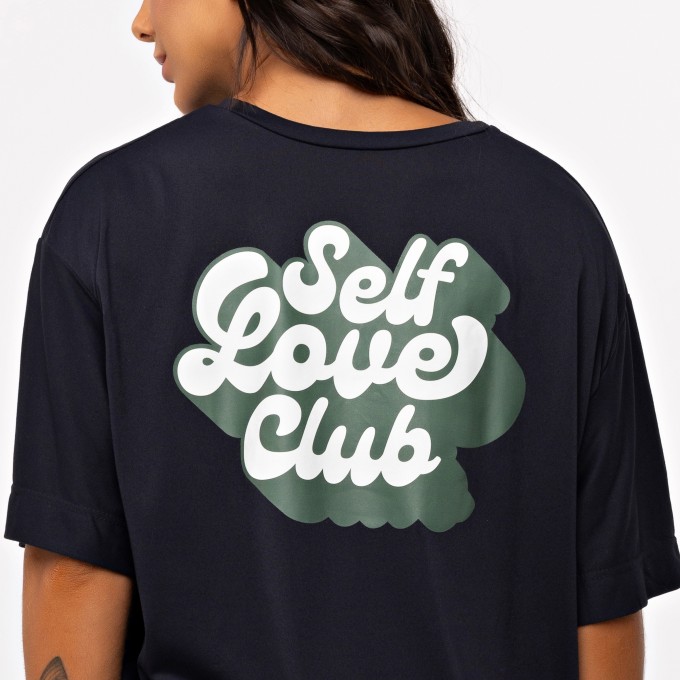 T-SHIRT OVERSIZED SPORT SELF CLUB - PRETO