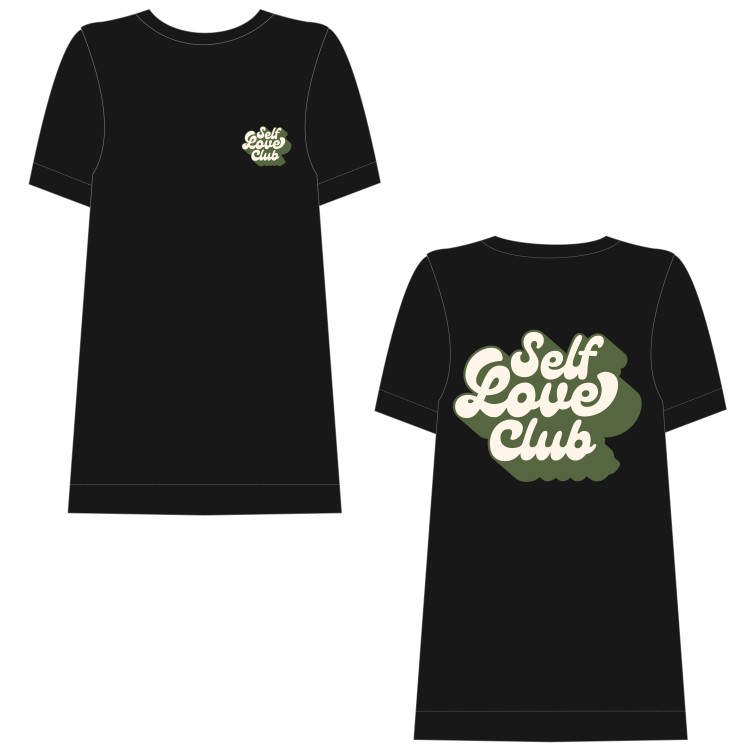 T-SHIRT OVERSIZED SPORT SELF CLUB - PRETO