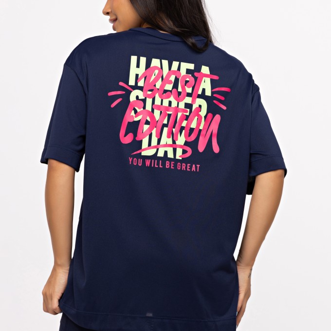 T-SHIRT OVERSIZED SPORT BEST EDITION - MARINHO PROFUNDO