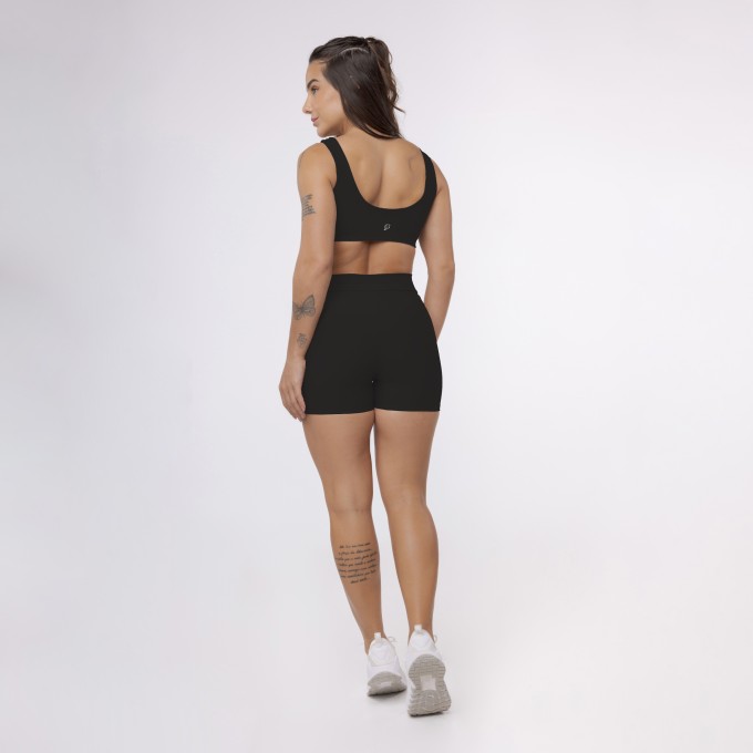 Short Wave Bicolor - Preto & Off White