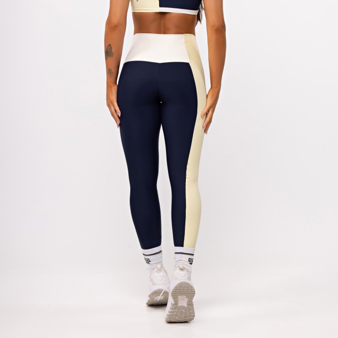 Legging Blocks Tricolor - Tricolor Manteiga