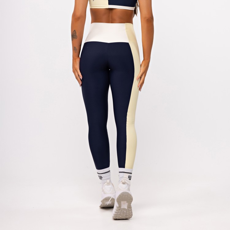 Legging Blocks Tricolor - Tricolor Manteiga