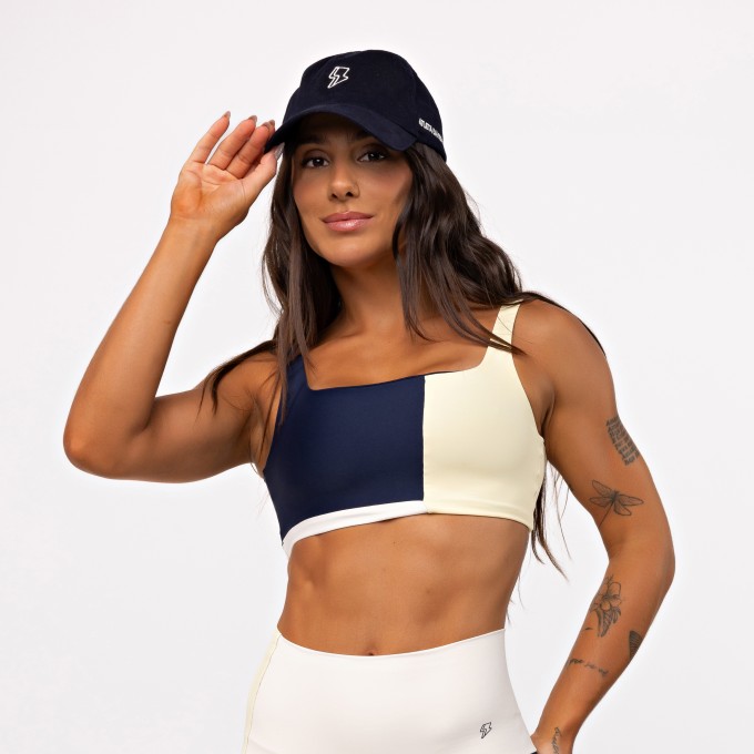 Top Camiseta Blocks Tricolor - Tricolor Manteiga