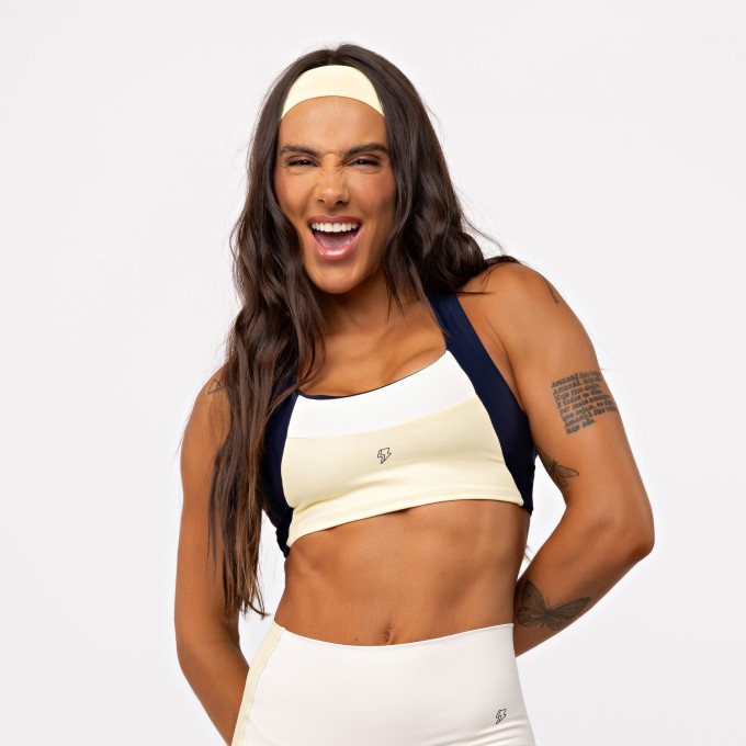 Top Nadador Blocks Tricolor - Tricolor Manteiga